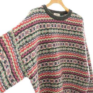 IENA フェアアイルニットプルオーバー セーター 長袖 マルチカラー /DF OS