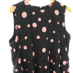 OBLI ランダムドットワンピース 0 ブラック ピンク