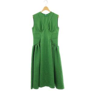 グリーンジャガードワンピースロング ノースリーブ 0 グリーン /DF OS