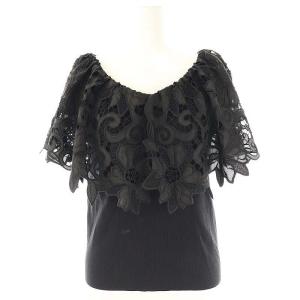 カットワークカラートップ ニット ノースリーブ 36 ブラック /ES OS