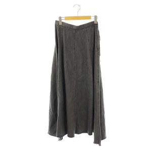 フレア切替マキシスカート デニム 38 グレー /MI OS