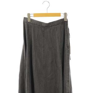 Grace Class フレア切替マキシスカート デニム 38 グレー /MI OS