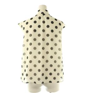 OBLI ドット ボウタイ ノースリーブ ブラウス F オフホワイト ブラック /ES OS