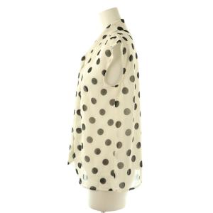 OBLI ドット ボウタイ ノースリーブ ブラウス F オフホワイト ブラック /ES OS