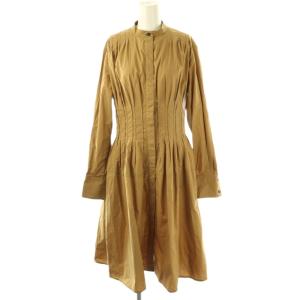 タイプライターシャツワンピース 6 キャメル /ES OS