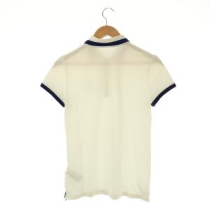 POLO GOLF RALPH LAUREN 半袖ポロシャツ 鹿の子 S 白 ホワイト 青 ブルー /AT OS