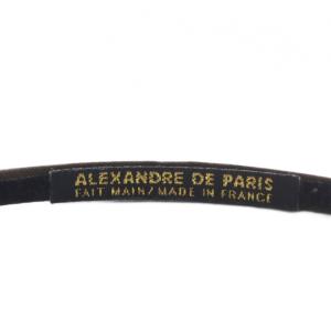 Alexandre De Paris カチューシャ ヘアバンド ブラウン /YO1