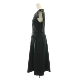 René ベーシック basic プチカラードレス ワンピース 替カラー 36 黒 白 /MI OS