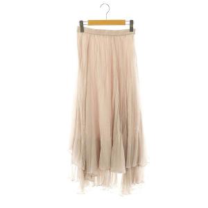 24AW ワッシャープリーツレイヤードスカート ロング 1 スモークピンク /DF OS