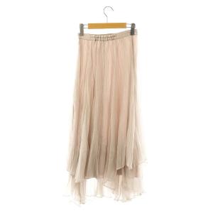 Apuweiser-riche 24AW ワッシャープリーツレイヤードスカート ロング 1 スモークピンク /DF OS