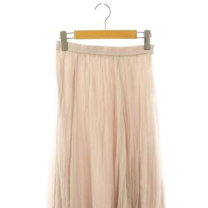 Apuweiser-riche 24AW ワッシャープリーツレイヤードスカート ロング 1 スモークピンク /DF OS