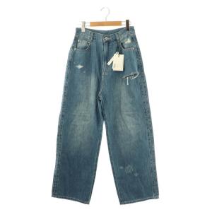 SS loose distressed effect denim PT デニムパンツ ジーンズ S 青