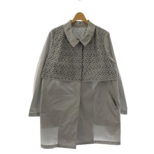 フラワーエンブロイダリーライトジャケット スプリングコート 46 グレー /DF OS