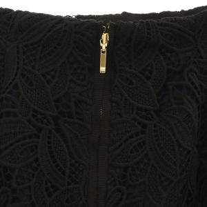 ANAYI リーフレースタイトスカート ロング 34 黒 ブラック /SS OS