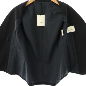 ANAYI 23SS ドライツイル袖スリットジャケット テーラードジャケット ダブル 34 ダークネイビー /DF