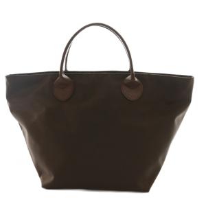 レザーハンドルトートバッグ コーデュラ 茶 ブラウン /SS OS