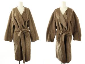 REVERSIBLE SEWING NO COLLAR COAT コート アウター ロング リバーシブル