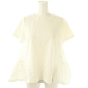 バックヘムフリルTシャツ カットソー 半袖 40 オフホワイト /DO OS SH
