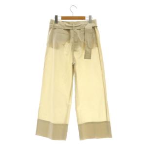 S Max Mara ワイドパンツ コットン 38 オフホワイト /SS OS