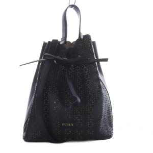 コスタンザ カットワーク ハンドバッグ ワンハンドル ショルダーバッグ 2way 斜め掛け レザー ブラック