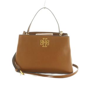 2WAY ハンドバッグ ショルダーバッグ レザー ゴールド金具 茶 ブラウン /MI OS