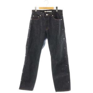 RIGID DENIM METAL LINE JEANS デニムパンツ ジーンズ ストレート S 紺 /MI