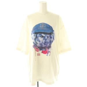 Face Teddy Bear Tシャツ カットソー オーバーサイズ XS ホワイト マルチカラー /ES