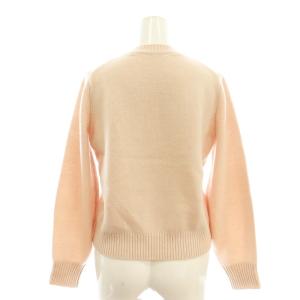 ANAYI ウールカシミヤリボンビジュー プルオーバー ニット セーター 36 スモークピンク /CX OS