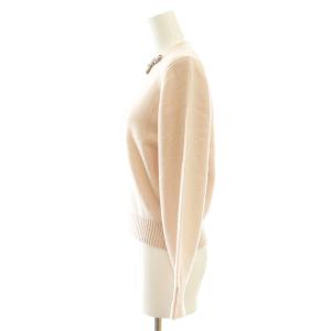 ANAYI ウールカシミヤリボンビジュー プルオーバー ニット セーター 36 スモークピンク /CX OS