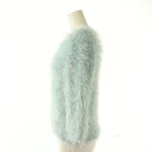 ANAYI 25SS ラメシャギー プルオーバー ニット セーター 36 ライトブルー /ES OS