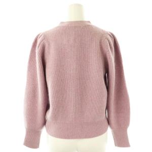ANAYI 金ボタン Vネックカーディガン ニット 36 ピンクパープル /ES OS
