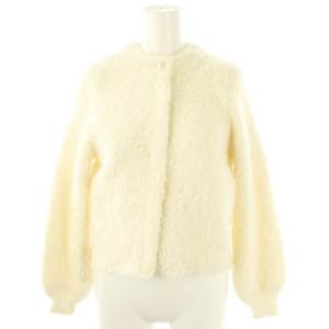 ベビーアルパカブルゾン ジャケット ファー パールボタン 36 アイボリー /DO OS