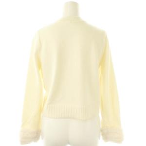 ANAYI ファートリム プルオーバー ニット セーター 36 オフホワイト /ES OS