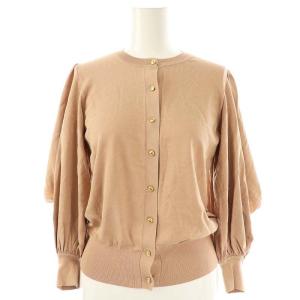 レーヨンナイロンスリットスリーブカーディガン ニット 長袖 38 ピンク /NR OS