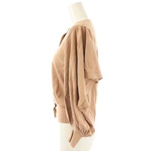 ANAYI レーヨンナイロンスリットスリーブカーディガン ニット 長袖 38 ピンク /NR OS