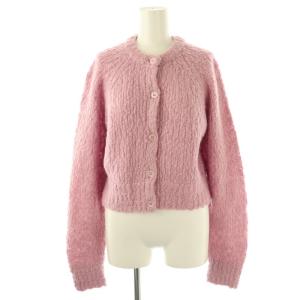 24AW ウールアルパカクロップドカーディガン ニット F ピンク /DF OS