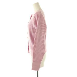 Torrazzo Donna ワッフル編みビジューカーディガン ニット F ピンク /DF OS