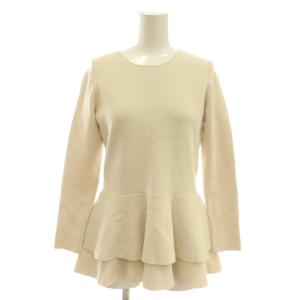 レーヨンナイロンフレアフリルプルオーバー ニット セーター 36 アイボリー /SS OS