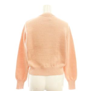 ANAYI 24SS コーラルラメツイードコンビ カーディガン ニット 36 サーモンピンク /CX OS