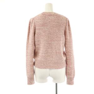 ANAYI  24SS ラメブークレクルーネック プルオーバーニット セーター 38 ピンク 白 /CX OS