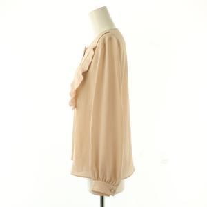 ANAYI フロントプリーツシフォンブラウス シャツ 38 ベージュ /ES OS