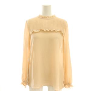 フリルプリーツシフォンブラウス 38 ベージュ /SS OS