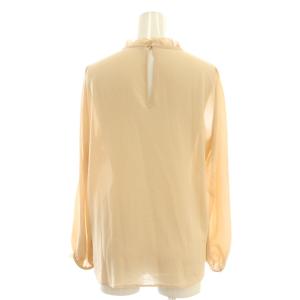 ANAYI フリルプリーツシフォンブラウス 38 ベージュ /SS OS