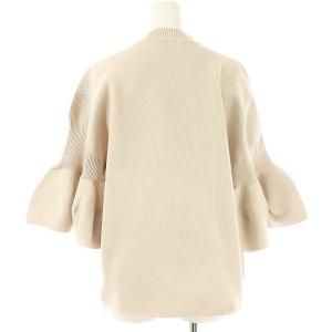 ADORE フォルムドストレッチニット セーター 七分袖 38 グレージュ /DF OS