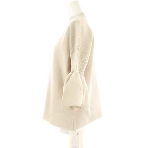 ADORE フォルムドストレッチニット セーター 七分袖 38 グレージュ /DF OS