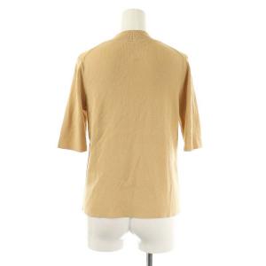 allureville 24AW 総針モックネック5分袖プルオーバーニット カットソー 2 ベージュ /DO OS