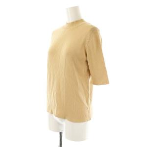allureville 24AW 総針モックネック5分袖プルオーバーニット カットソー 2 ベージュ /DO OS