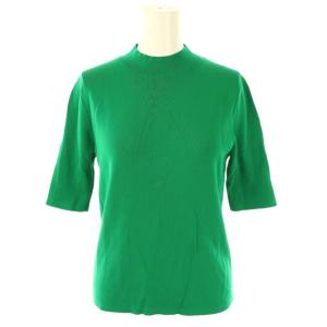 24AW 総針モックネック5分袖プルオーバー ニット セーター 2 グリーン /ES OS