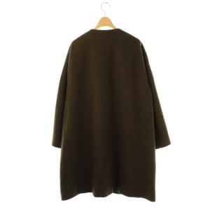 theory luxe SUPER SEEK MIHA コート ノーカラーコート アウター 38 カーキ /DF OS