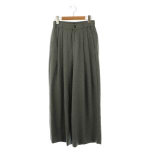 DRY WOOL PIQUE TWO TUCK WIDE PANT ワイドパンツ タック 1 グレー /DF